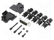 Connector: D-Sub; PIN: 15; male; angled 45°; soldering; for cable AMPHENOL COMMUNICATIONS SOLUTIONS