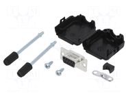 Connector: D-Sub; PIN: 9; female; straight; soldering; for cable AMPHENOL COMMUNICATIONS SOLUTIONS