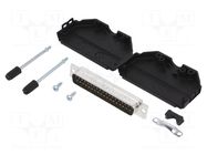 Connector: D-Sub; PIN: 37; male; straight; soldering; for cable AMPHENOL COMMUNICATIONS SOLUTIONS