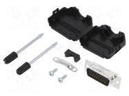 Connector: D-Sub HD; PIN: 26; male; straight; soldering; for cable AMPHENOL COMMUNICATIONS SOLUTIONS