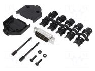 Connector: D-Sub; PIN: 15; male; straight; soldering; for cable AMPHENOL COMMUNICATIONS SOLUTIONS