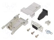 Connector: D-Sub; PIN: 9; female; straight; soldering; for cable AMPHENOL COMMUNICATIONS SOLUTIONS