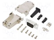 Connector: D-Sub; PIN: 9; male; straight; soldering; for cable AMPHENOL COMMUNICATIONS SOLUTIONS