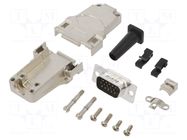 Connector: D-Sub HD; PIN: 15; male; straight; soldering; for cable AMPHENOL COMMUNICATIONS SOLUTIONS