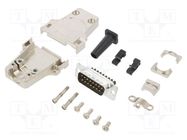 D-Sub; PIN: 15; male; straight; screw terminal; for cable; UNC 4-40 Amphenol Communications Solutions