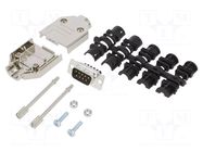 Connector: D-Sub; PIN: 9; male; straight; screw terminal; for cable AMPHENOL COMMUNICATIONS SOLUTIONS