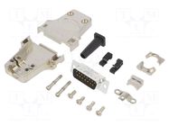 Connector: D-Sub; PIN: 15; male; straight; soldering; for cable AMPHENOL COMMUNICATIONS SOLUTIONS