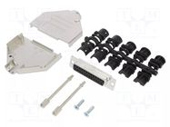 Connector: D-Sub; PIN: 25; female; straight; soldering; for cable AMPHENOL COMMUNICATIONS SOLUTIONS