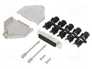 Connector: D-Sub; PIN: 25; male; straight; soldering; for cable AMPHENOL COMMUNICATIONS SOLUTIONS