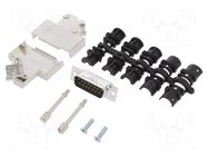 Connector: D-Sub; PIN: 15; male; angled 45°; soldering; for cable AMPHENOL COMMUNICATIONS SOLUTIONS