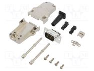 D-Sub; PIN: 9; male; straight; screw terminal; for cable; UNC 4-40 Amphenol Communications Solutions
