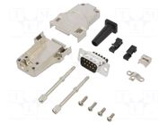 Connector: D-Sub; PIN: 9; male; straight; screw terminal; for cable AMPHENOL COMMUNICATIONS SOLUTIONS