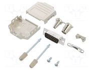 Connector: D-Sub; PIN: 15; male; straight; soldering; for cable AMPHENOL COMMUNICATIONS SOLUTIONS