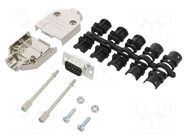 Connector: D-Sub; PIN: 9; male; straight; soldering; for cable AMPHENOL COMMUNICATIONS SOLUTIONS