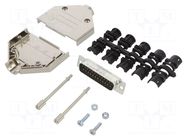 Connector: D-Sub; PIN: 25; male; straight; soldering; for cable AMPHENOL COMMUNICATIONS SOLUTIONS