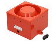 Signaller: sound; siren; 230VAC; 116dB(d=1m); YA80; IP65; red; ABS CLIFFORD & SNELL