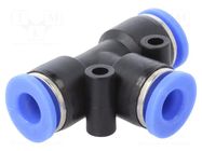 Push-in fitting; T-tap splitter; -0.95÷15bar; PBT; BLUELINE PNEUMAT