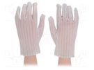 Protective gloves; ESD; S; 10set; polyester,conductive fibers STATICTEC