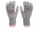 Protective gloves; ESD; L; 10set; grey STATICTEC