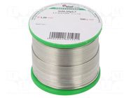 Tin; lead free; Sn96,3Ag3,7; 1mm; 0.5kg; reel; Melt.point: 221°C; 3% CYNEL