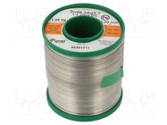 Soldering wire; tin; Sn96,3Ag3,7; 1mm; 1kg; lead free; reel; 3% CYNEL