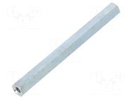 Screwed spacer sleeve; 75mm; Int.thread: M4; hexagonal; steel DREMEC