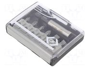 Kit: screwdriver bits; plastic cassette; Holder: C6,3mm; 25mm C.K
