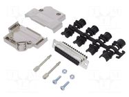 Connector: D-Sub; PIN: 25; female; angled 45°; screw terminal AMPHENOL COMMUNICATIONS SOLUTIONS