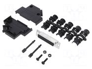 Connector: D-Sub; PIN: 25; female; angled 45°; soldering; for cable AMPHENOL COMMUNICATIONS SOLUTIONS