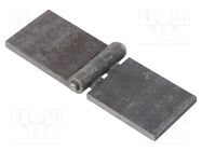 Hinge; Width: 120mm; steel; H: 40mm; without coating,for welding ELESA+GANTER