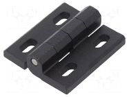 Hinge; Width: 40mm; cast zinc; black; H: 45mm; adjustable ELESA+GANTER