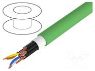 Wire: data transmission; HELUKAT® PROFInet B,hybrid; green; Cu HELUKABEL