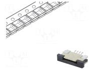 Connector: FFC/FPC; SMT; PIN: 4; Contacts: copper; tinned; 1mm; ZIF CONNFLY