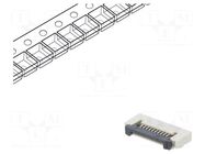 Connector: FFC/FPC; tinned; SMT; 500mA; 50V; PIN: 10; 500um; ZIF; 30mΩ CONNFLY