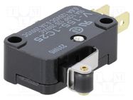 Microswitch SNAP ACTION; 15A/250VAC; with lever (with roller) OMRON Electronic Components