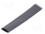 Heat shrink sleeve; thin walled; 3: 1; 24mm; L: 30m; black; reel HELLERMANNTYTON