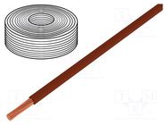 Wire; stranded; Cu; 0.14mm2; PVC; brown; 60V; 10m; 1x0.14mm2 DONAU ELEKTRONIK