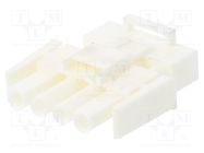 Connector: wire-wire/PCB; white; plug; male/female; PIN: 4; 6.35mm TE Connectivity