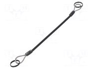 Retaining cable; with 2 key rings; Plating: PVC; stainless steel ELESA+GANTER