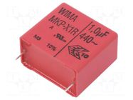 Capacitor: polypropylene; 1uF; 440VAC; 31.5x17x29mm; THT; ±10% WIMA