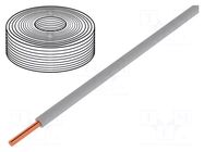 Wire; 0.2mm2; wire; Cu; PVC; grey; 60V; 10m; 1x0.2mm2 DONAU ELEKTRONIK