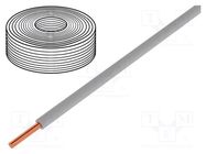 Wire; 0.2mm2; solid; Cu; PVC; grey; 60V; 10m; 1x0.2mm2 DONAU ELEKTRONIK