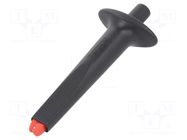 Clip-on probe; crocodile; black; 9.2mm; L: 90.2mm STÄUBLI