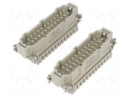 Connector: HDC; contact insert; male; DE; PIN: 48; 48+PE; UL94V-0 DEGSON ELECTRONICS