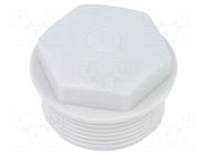 Stopper; M32; 1.5; IP54; polyetylene; grey; WN; Thread: metric HUMMEL