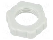 Nut; PG7; polystyrene; Thk: 5mm; Spanner: 19mm; light grey OBO BETTERMANN