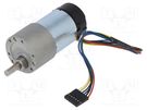 Motor: DC; with gearbox; 24VDC; 3A; Shaft: D spring; 100rpm POLOLU