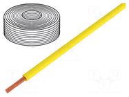 Wire; LiY; stranded; Cu; 0.25mm2; PVC; yellow; 100V; 50m; Class: 5 DONAU ELEKTRONIK