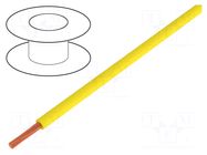 Wire; H07V2-K; stranded; Cu; 6mm2; 10AWG; PVC; yellow; 450V,750V HELUKABEL