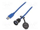 Adapter cable; USB 3.0,with cap; USB A socket,USB A plug; 1310 ENCITECH